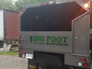 back of big foot tree service truck